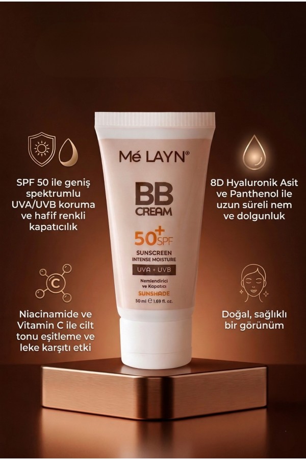 Tinted & Moisturizing SPF50 Kapatıcı ve Nemlendirici BB Krem 50 ml 