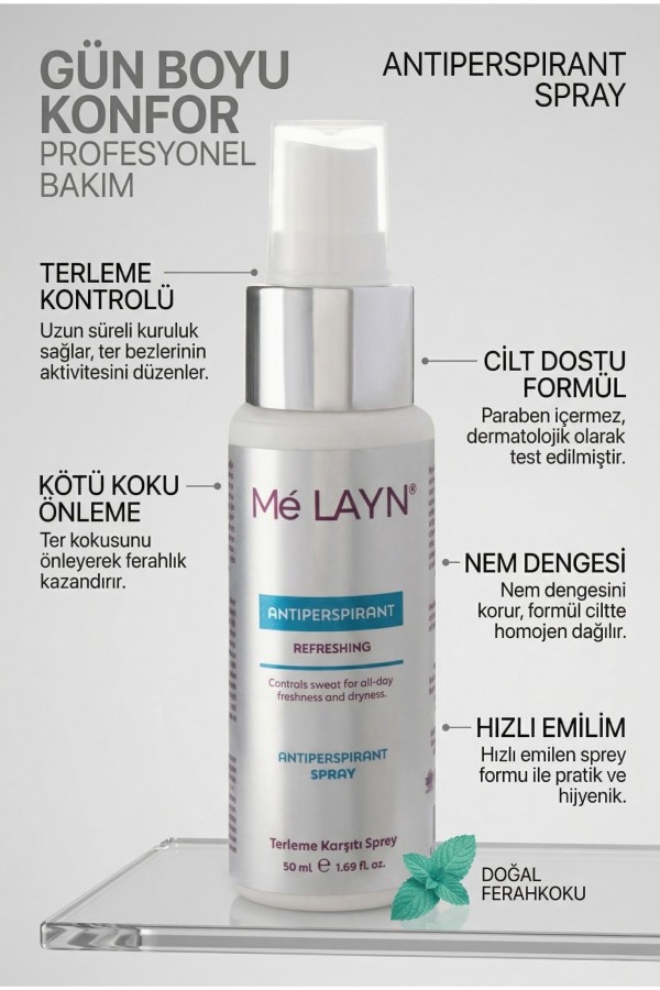 Antiperspirant Terleme Karşıtı Deodorant Sprey 50 ml