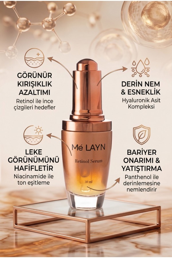 Retinol Aydınlatıcı Hücre Yenileyici Etkili Cilt Serumu 30 ml